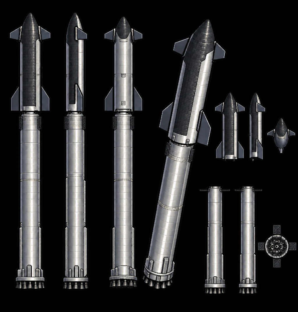 Mega Booster と Space Ship の設定画